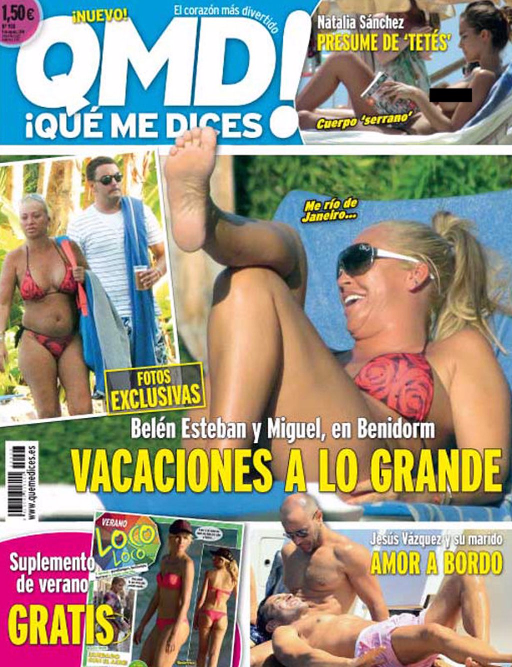 Belén Esteban felices vacaciones con su novio, Natalia Sánchez en topless y  Alberto Isla no ve soluciones