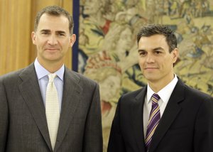 El Rey Felipe VI y Pedro Sánchez