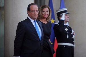 François Hollande y Valérie Trierweiler