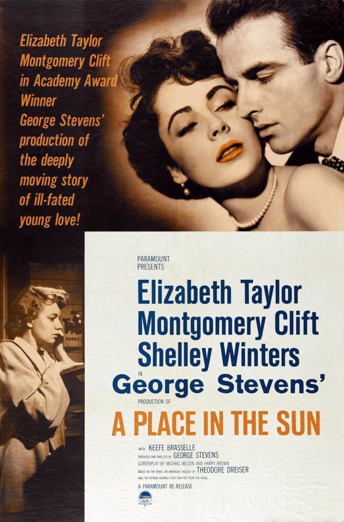 Cartel Película A place in the sun 