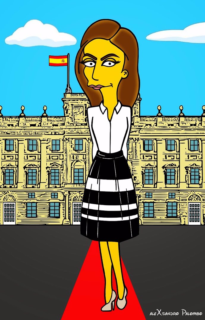 Reina Letizia Simpson con look audiencias