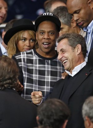 Nicolas Sarkozy también pudo disfrutar de la compañía de Jay-Z y Beyoncé