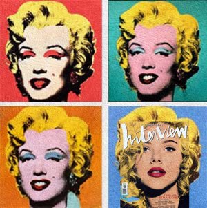 Scarlett Johansson, Interview Rusia Enero 2013 con The Marilyn Diptych de Andy Warhol