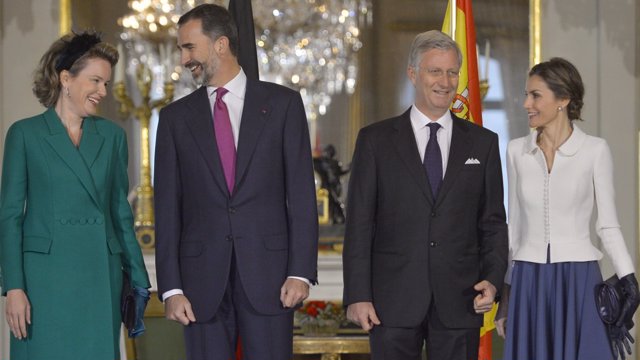Letizia, Felipe VI, Felipe y Matilde Bélgica, 12 noviembre 2014