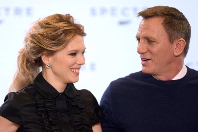 Daniel Craig con Léa Seydoux, su nueva chica Bond