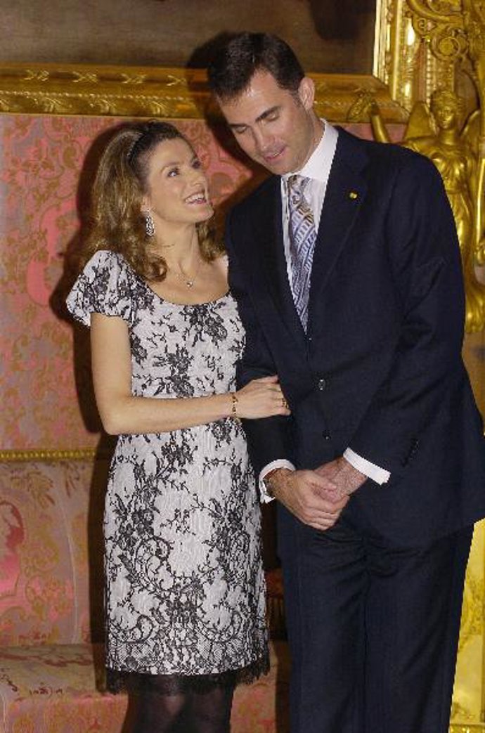 Doña Letizia,  radiante en su sexto mes de embarazo