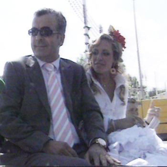 Gema Ruiz y Rafael Leflet, juntos en la Feria de Abril