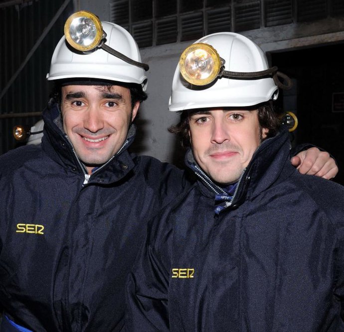 Fernando Alonso baja a la mina
