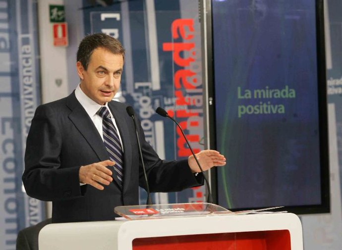 Zapatero, en un momento del acto