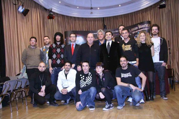 Los participantes en el festival