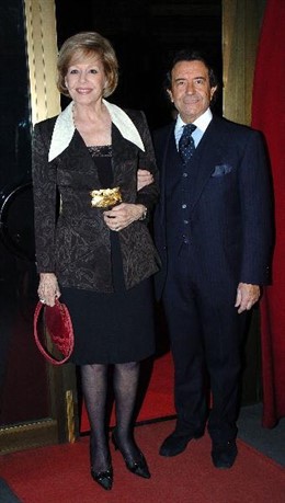 Laura Valenzuela y Enrique Cornejo en la cena.