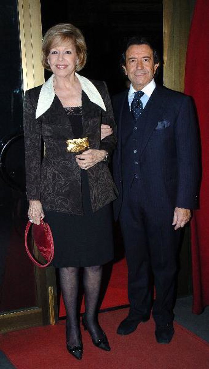 Laura Valenzuela y Enrique Cornejo en la cena.