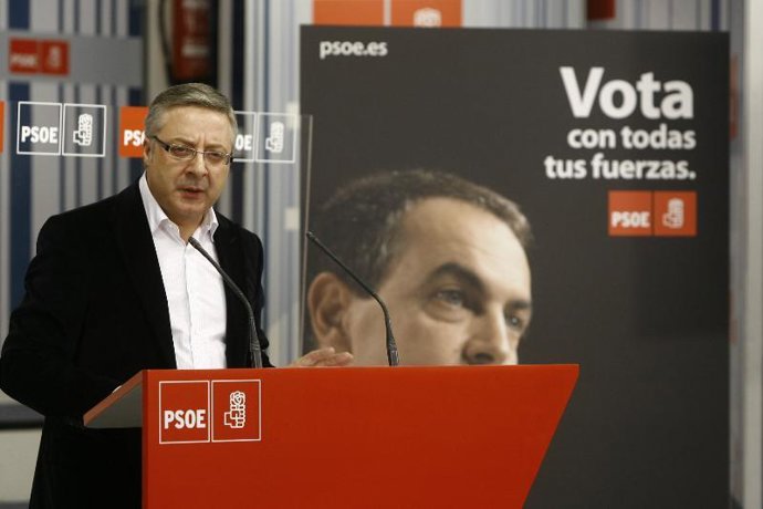José Blanco, hoy en la presentación del lema del PSOE.