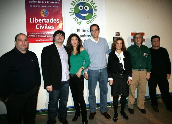 Rueda de prensa de los partidos minoritarios en Madrid.