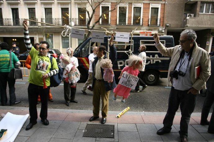 Concentración de Projusticia hoy en Madrid.