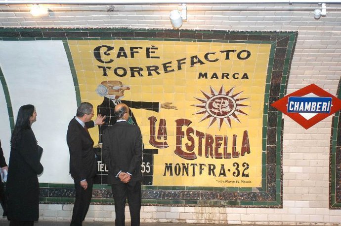 El alcalde madrileño durante la inauguración.