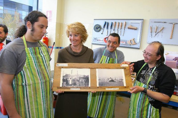 Esperanza Aguirre, durante la inauguración del centro.