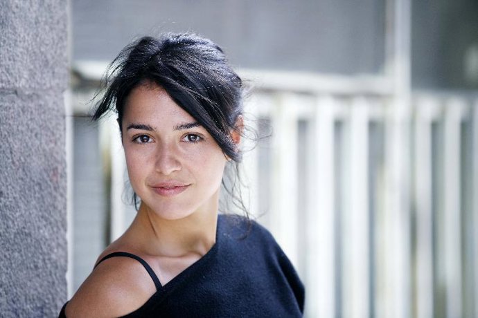 Cristina, posando en La Latina.