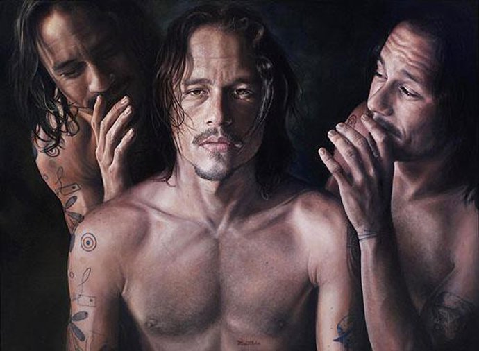 Un retrato de Heath Ledger gana un premio de arte australiano