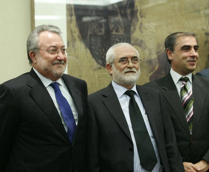Bernat Soria y Evencio González de Dios en el acto.