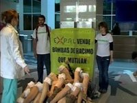 Activistas de Greenpeace asaltan la sede de una empresa de explosivos en Madrid