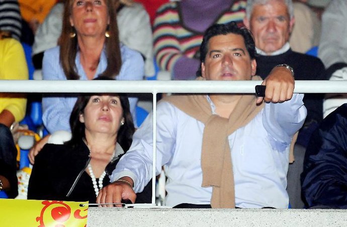 La pareja siguió el concierto desde la grada.
