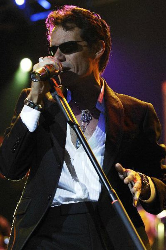 Marc Anthony en plena actuación.