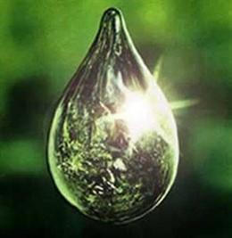 Imagen de una gota de agua en "Nuestra amiga el Agua"
