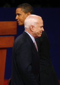 Obama y McCain vuelven a Washington para participar en la votación del plan de rescate financiero