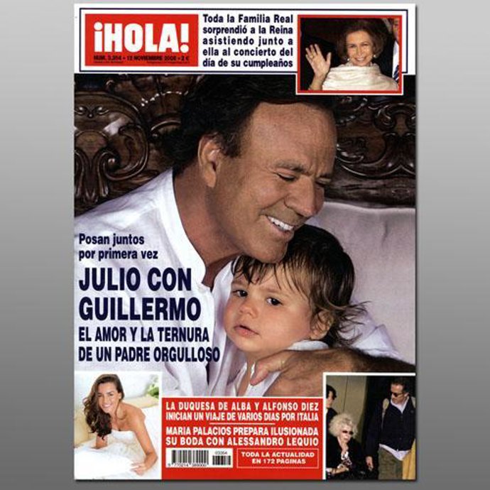 Primeras imágenes del hijo pequeño de Julio Iglesias y Miranda