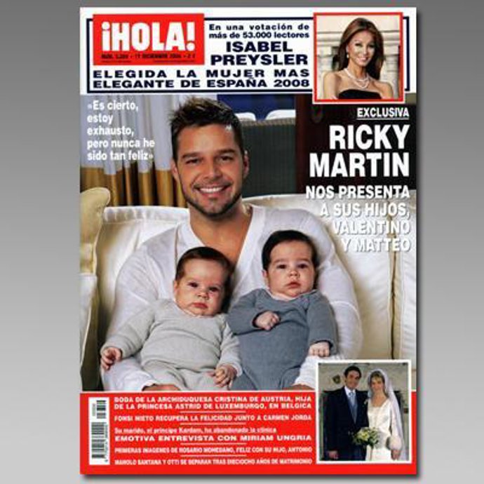 Ricky Martin, un padre feliz y responsable por partida doble