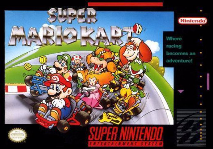 Portada de Super Mario Kart para Super Nintendo