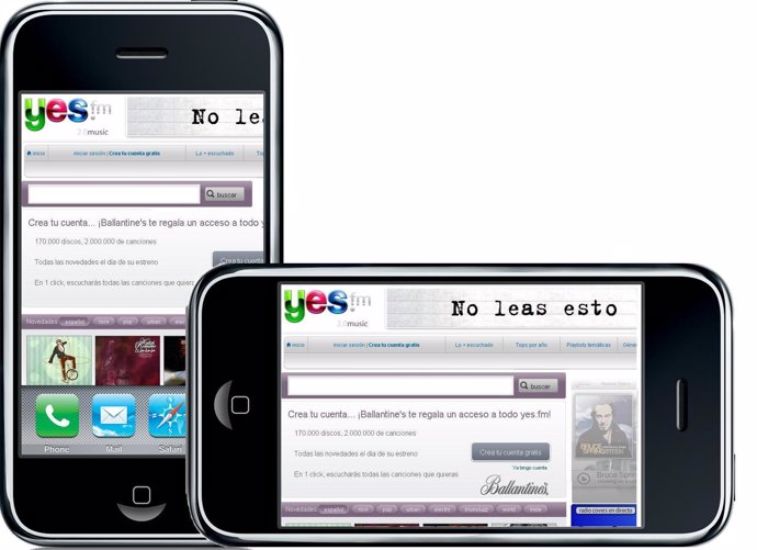 El servicio de música por streaming yes.fm llega a iPhone e iPod Touch