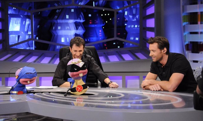 El actor Hugh Jackman, protagonista de Lobezno, en el plató del programa de Cuat