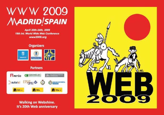 Cartel promocional del congreso sobre la web www2009 celebrado en Madrid