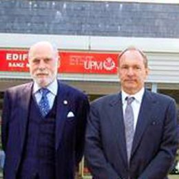 Vinton G. Cerf y Tim Berners-Lee