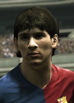 El futbolista del Barça Leo Messi en Pro Evolution Soccer 2010