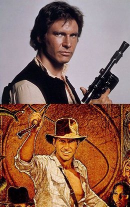 Los personajes interpretados por Harrison Ford Han Solo e Indiana Jones