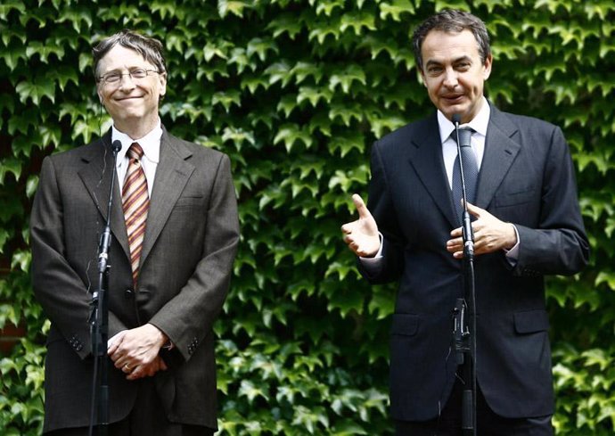 Bill Gates y José Luis Rodríguez Zapatero