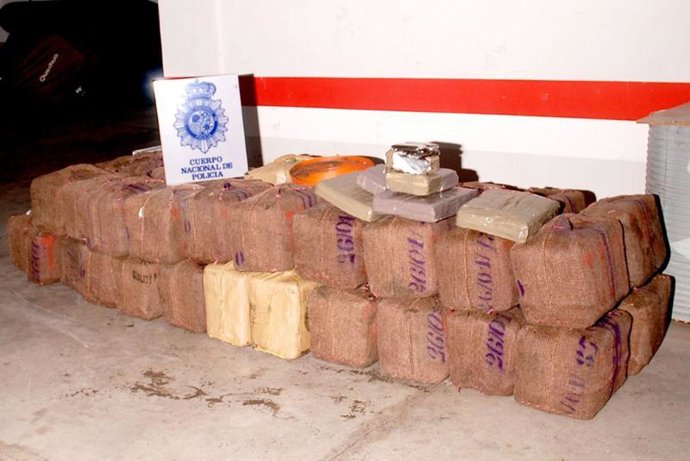 Imagen de la droga intervenida durante el día de hoy