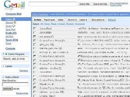 Pantalla del correo electrónico GMail