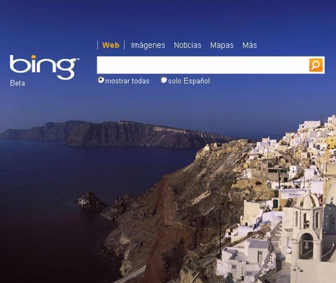 Página principal de Bing