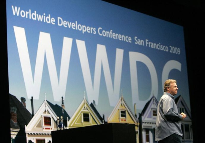 Philip Schiller de Apple en la Apple Inc's Worldwide Developers Conference de Sa