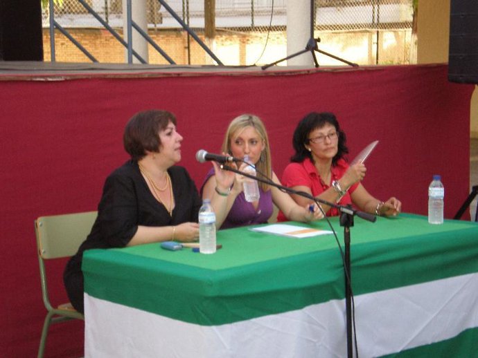 Cristina Galán durante el acto de San Jerónimo
