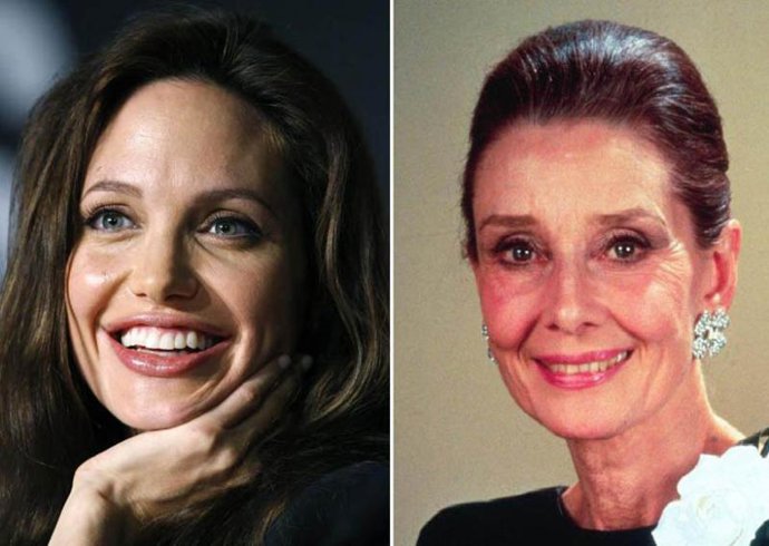 angelina jolie y audrey hepburn