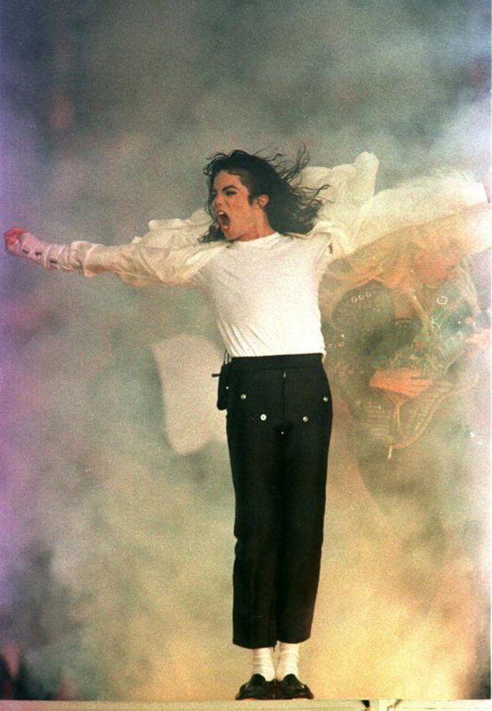 Michael Jackson, en un concierto