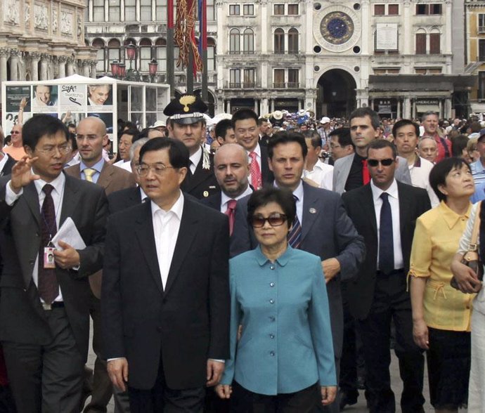 presidente chino, Hu Jintao, en Pissa