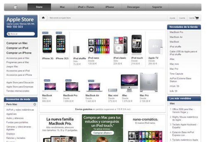 Pantallazo de la App Store de Apple