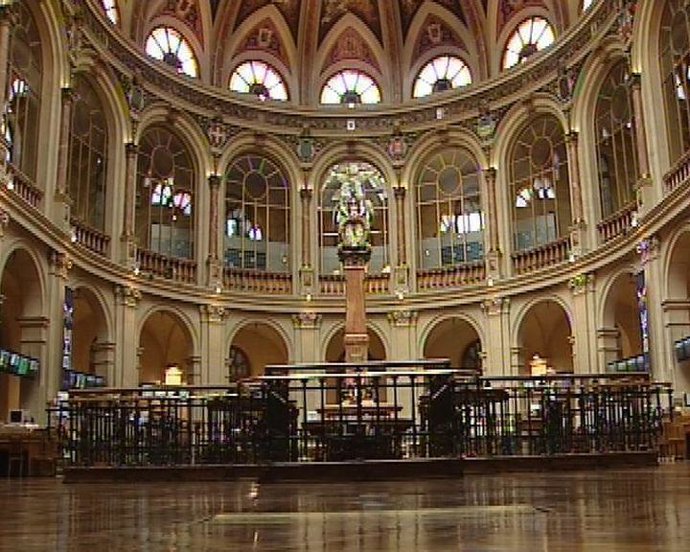 Plano general de la bolsa de Madrid