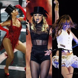 Montaje Beyonce, Britney Spears, Miley Cyrus-Hannah Montana
